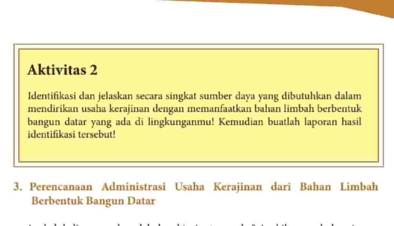 Kunci Jawaban Prakarya Kelas 11 Halaman 13 Identifikasi Dan Jelaskan ...