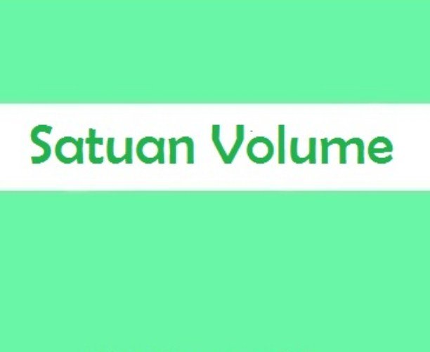 satuan volume